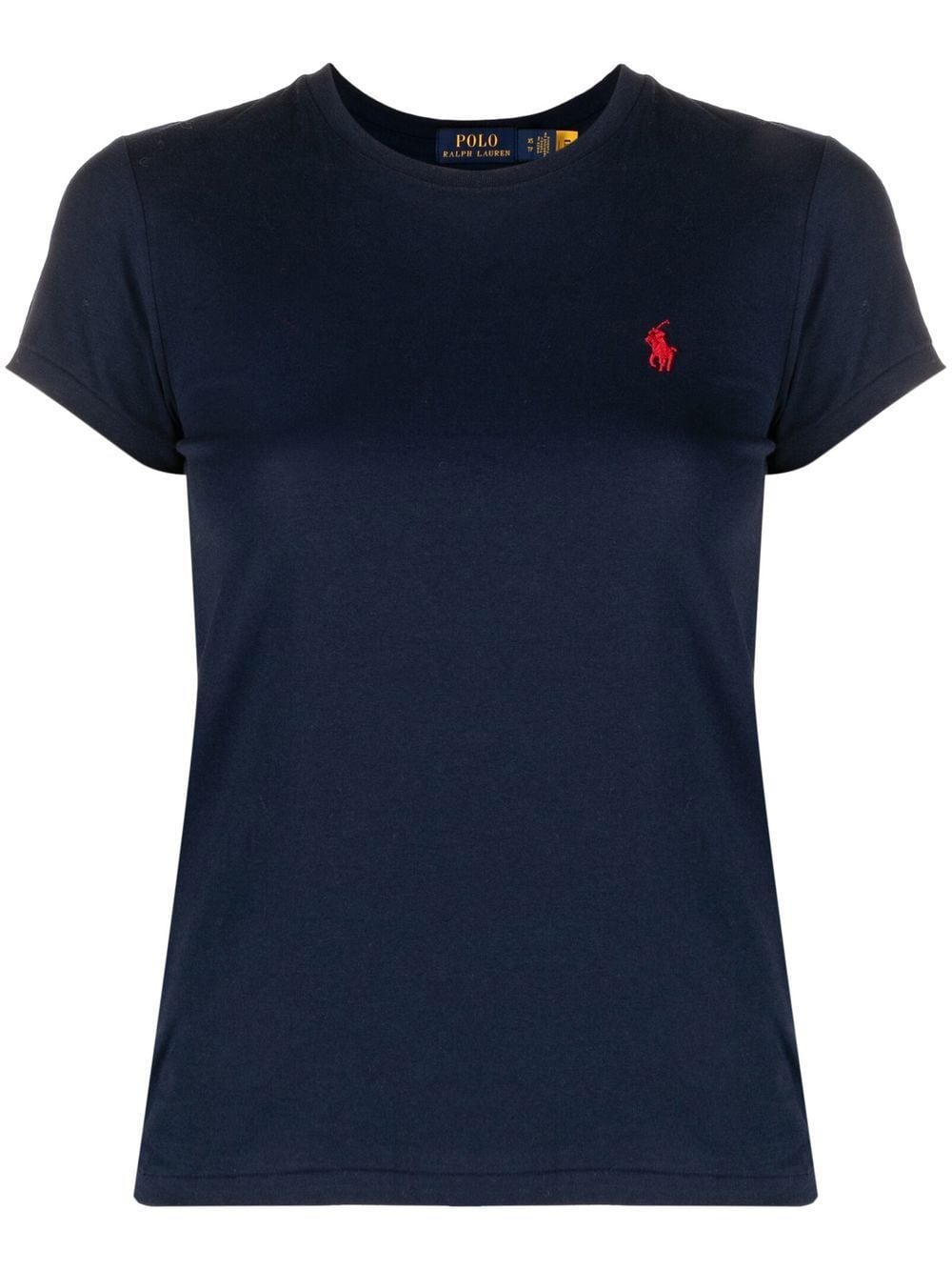 T shirt donna mezza manica con logo ricamato POLO RALPH LAUREN 211898698 006 New Marine Store